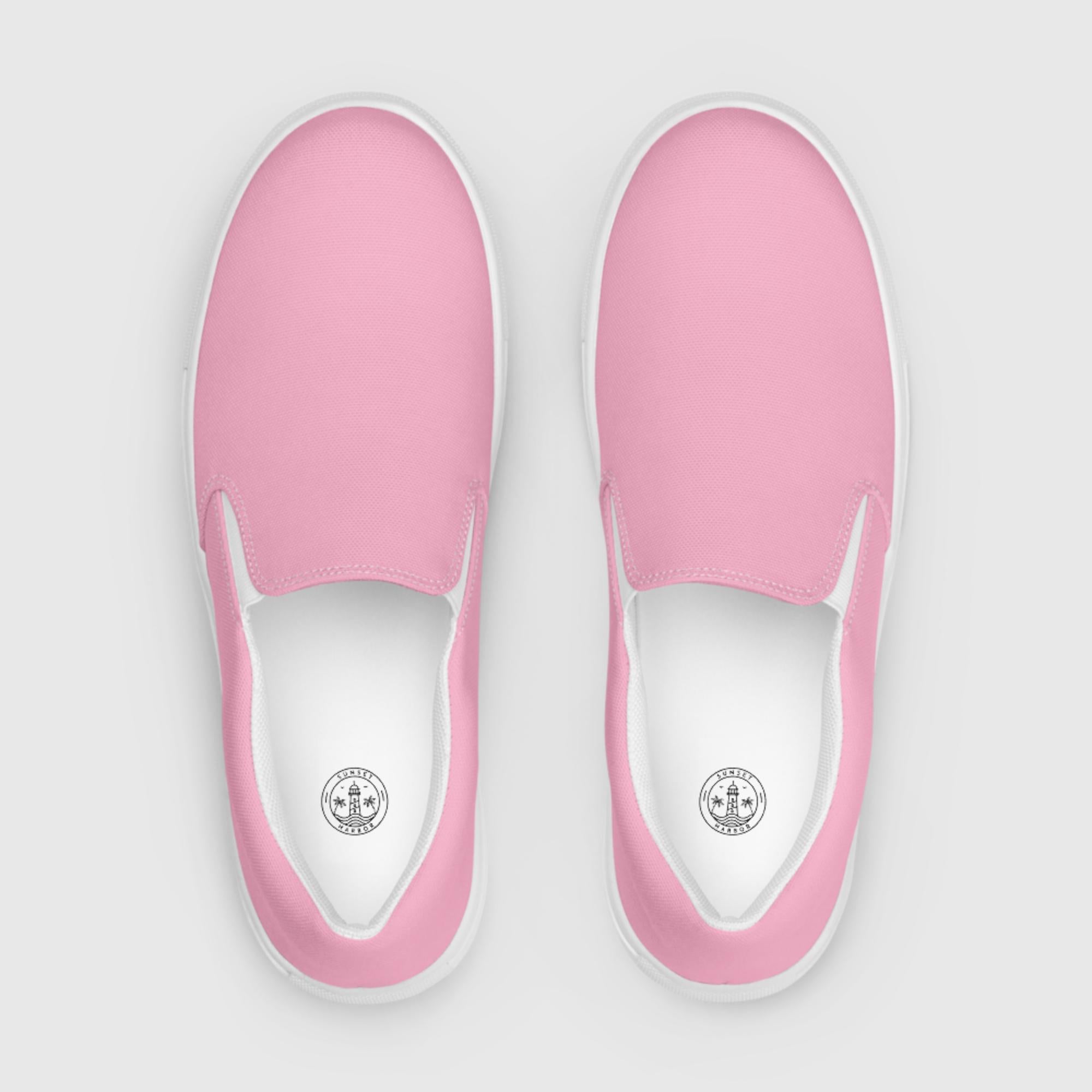 Women’s slip-on canvas shoes - Pink - Sunset Harbor Clothing